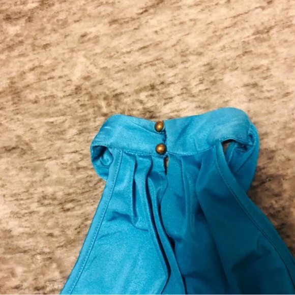 Tan and turquoise minidress - Picture 2 of 3